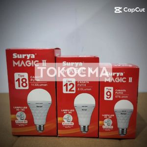 Lampu Emergency LED Bulb AC/DC Magic Surya 18w 18watt Cahaya Putih 1 DUS 100Pcs