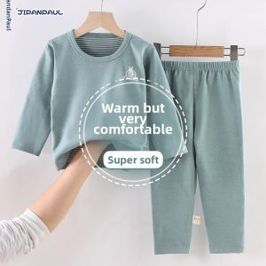 JIFANPAUL | Thermal Sleepwear Set for Boys and Girls Simple Design