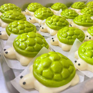 Adorable Cartoon Turtle Shaped Baozi Bun Thickened Large Size Kitchen Baking Mold Animal Pattern Home Use Dough Tool