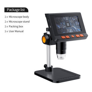 50-1000X Zoom 4.3" LCD Electronic Microscope 1080P HD Soldering USB Magnifier Phone PCB Coin Repair Inspection Tool Stand