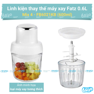 Cối thủy tinh 0.6L thay thế máy xay Fatz Mix 4 – FB5021KB