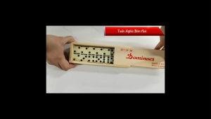 Bộ Domino 28 Quân – Nhựa Melamine Đặc Ruột Điểm Đen – Size Chuẩn Quốc Tế 49mm Kèm Hộp Gỗ.