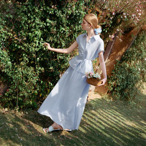 XIANGYING | Blue Womens Three-Piece Set