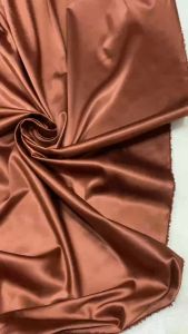 Vải Satin Màu Nâu Khổ 1m2 - Co Giãn Mềm Mặt Bóng - May Quần Áo Dài Đầm Áo Kiểu Đồ Bộ