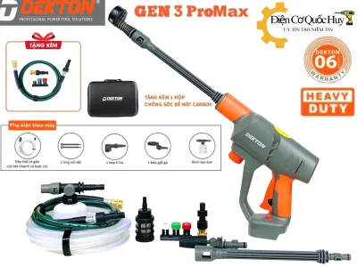Thân Máy rửa xe cầm tay pin Dekton M21-SRX1406 PROMAX GEN 3 động cơ không than thế hệ mới ( tặng bộ phụ kiện rửa máy lạnh )
