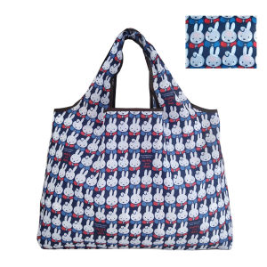Kawaii Miffy Cute Large Folding Shopping Bag Portable Portable Eco-friendly Bag Business Travel Storage Bag Gift Toy for Girl