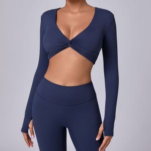 HUIESON ชุดเลกกิ้งครอบตัดด้านบนและแขนยาวสำหรับผู้หญิงสำหรับฟิตเนสและกีฬา