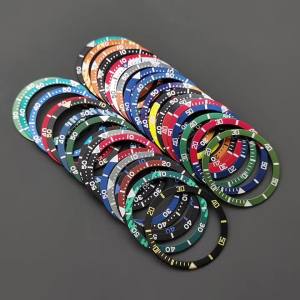 38mm*31.5mm Aluminium Fashion Flat Watch Bezel Insert Fits SKX007 SKX009 SRPD Watch Case NH36 NH35 Movement Men Watch Part