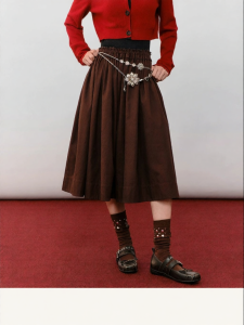 AIVEI | New Retro Japanese Artistic Mid-length Dress