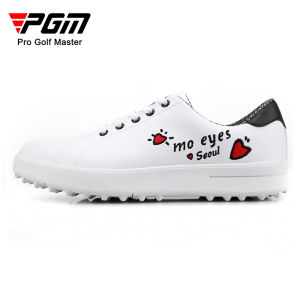 PGM Waterproof Golf Shoes for Womens Leisure Non-slip Fixed Nail Sneakers Printing Girls Sports Golf Shoe