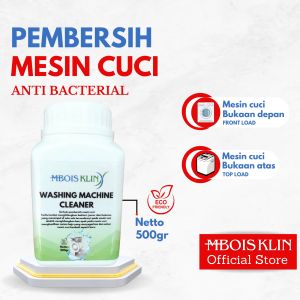 Mbois Klin 500gr Serbuk Pembersih Mesin Cuci Gratis Lap Microfiber (Kemasan Baru)