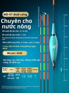 woding | Đèn Đêm Thay Đổi Màu Phát Hiện Cắn Cá Nhạy Bén Phao Điện Tử