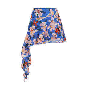 French Style Floral Irregular Design Pencil A-line Summer Dress