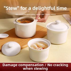 ZHENMIAO | Water-bath Stewing Pot Ceramic Steamer for Birds Nest and Egg Custard