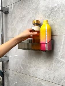 BLIVO ปลีก/ส่ง (แถมฟรีตะขอแขวน) ชั้นวางของในห้องน้ำ ห้องครัว ที่เก็บของ อเนกประสงค์ ไม่ต้องเจาะรู