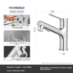 HIGOLD | Cold & Hot Triple Function Basin Faucet