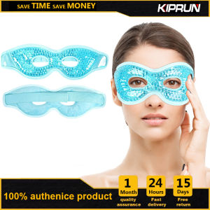 KIPRUN หน้ากากตาเจลมาส์กตาแบบเย็นพร้อมเจลบีดนำกลับมาใช้ใหม่ได้หน้ากากปิดตาบำบัดด้วยความเย็นแพ็คเย็นร้อนร้อนร้อนร้อนเย็นประคบเย็นผ่อนคลาย