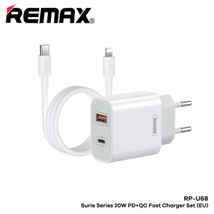 Sạc nhanh 20W REMAX RP-U68 20W + QC18W sạc đầy 50% pin chỉ trong 30 phút ORIO