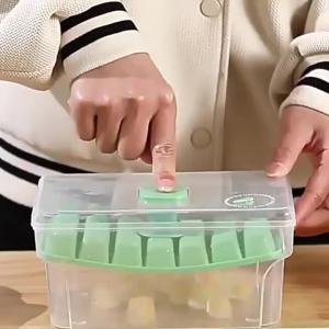 Bộ Khay Làm Đá 68 Viên Có Nắp Và Hộp Đựng Dễ Dàng Lấy Đá Làm Bằng Nhựa Dùng Cho Tủ Đông