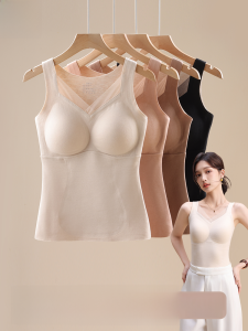 MiiOW | Áo khoác lông cừu giữ nhiệt cho nữ Áo khoác mùa thu đông không dây Áo lót không tay Áo khoác ngoài đơn giản màu trơn