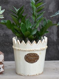 American Zakka Distressed Solid Wood Flower Bucket round Garden Log Green Radish Hanging Pots Flower Pot Balcony Succulent Flower Pot