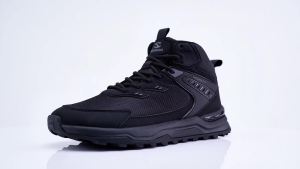HOBIBEAR | HOBIBEAR Men Wide Width Ankle Boots Mid-Top Hiking Running Shoes Non-Slip Outdoor Trail Walking Sneakers for Male