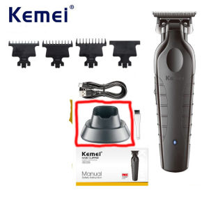 Tông Đơ Cắt Tóc Không Dây Kemei 2299 Zero Gapped Tông Đơ Cắt Tóc Có Thể Sạc Lại Với Đế Sạc Cho Tất Cả Các Bộ Phận Tóc