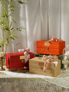 สีแดงงานแต่งงานโปรดปรานกล่องน้ําตาลเปล่ากล่องบรรจุภัณฑ์พรีเมี่ยมแม่บ้านของ Honor เจ้าบ่าวกล่องจีนใหม่ปีของขวัญกล่องที่ว่างเปล่ากล่อง