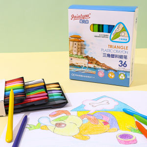 12/18/24/36 Colors Non-dirty Hand Plastic Crayons Washable and Erasable Color Crayons Children’s Painting School Office Supplies