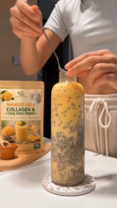 [BUY 1 GET 1] MANGO COCONUT COLLAGEN CHIA MILK | Healthy Creamy Mango and Coconut Drinks