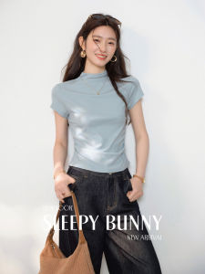 Lyerell High-Neck Slim Fit T-Shirt