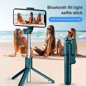 Fill Light Selfie Stick Wireless Monopod Tripod With LED Light And Bluetooth Shutter Remote Control