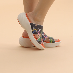 UIN Sitges Ⅲ Womens Summer Chunky Sandal Flip-Flops Comfortable Art Travel Shoes