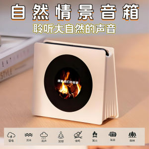 Nature Scene Speaker Yoga Meditation Sound Therapy Rain Sound Sea Wave Sound Decompression Bluetooth White Noise Audio Girls Gifts