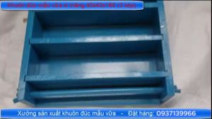 Khuôn đúc mẫu vữa xi măng 40x40x160mm kép 3 bằng thép khuôn xi măng 4x4x16 kép 3 có độ chính xác cao