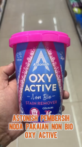 Astonish Pembersih Noda Pakaian Non Bio 28x Pencucian Deterjen Penghilang Noda Membandel Pada Pakaian Astonish Oxy Active Non Bio Stain Remover 625gr