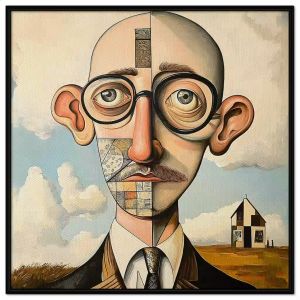 Tranh biếm họa chân dung chất liệu sơn dầu.Tranh treo tườngdán tường trang trí nội thất.CGI-1296