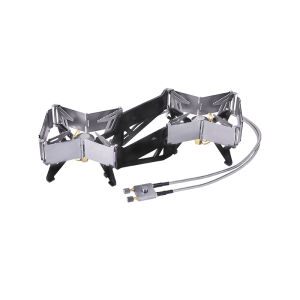 BRS-32 Foldable Camping Stove Portable Dual Head Burner Windproof Backpacking Furnace Free Adjustable Control Gas Stove Cookware