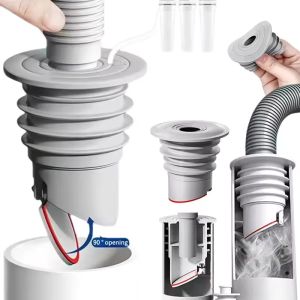 Kitchen Drain Pipe Sealing Plug TPR 7 Layer Silicone Odor Proof Insect Proof for Sink Washing Machine Pipe