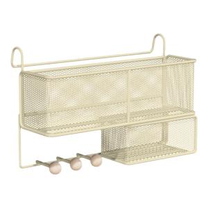 ชั้นเก็บข้างเตียงหอพักเตียงสองชั้นบนแขวนตะกร้าผู้ถือขนมห้องนอน Essential โทรศัพท์มือถือ Organizer วัสดุเหล็ก