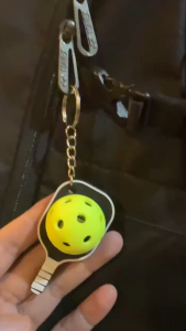Personalized Pickleball Clicker Keychain Custom Name 3D Printed Fidget Pickleball Gift & Souveni