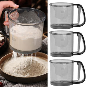 Handheld Baking Flour Sifter Semi-Automatic High Quality Kitchen Flour Filter Powder Mesh Sieve Cup