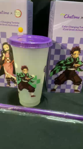 Color Changing Tumbler Limited Edition Authentic Philippine Release Chatime X Demon Slayer
