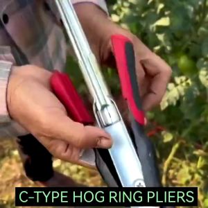 Hog Ring Pliers Manual C Type | Plier Tool with Free C-type Clips Hog Ring Practical Tool