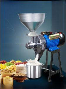 Electric Stonewashed Grinding Machine Commercial Rice Noodles Rice Milk Maker Beancurd Jelly Stainless Steel Wet and Dry Grinding Powder Small Sesame Paste