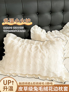 Thickened Rabbit Fur Velvet Pillowcases Coral Velvet Milk Velvet Pillow Core Inner Cover Winter Home Bedding Accessories