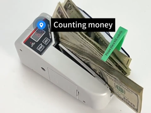V40 Mini Portable Handy Money Counter for All Note Bill Currency Counter Cash Counting Machine Automatic Cash Registe US Plug