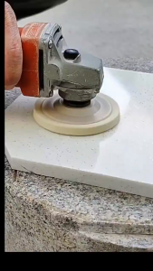 NEW...!!! Mata Poles Wool Putih 4 inch - Gerinda Poles Disc Wheel Stainless Besi - BAYAR DITEMPAT