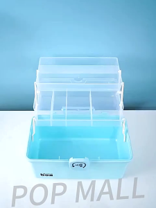 Portable First Aid Medicine Storage Box with Handle Large Capacity Emergency Organizer for Home Hospital Rescue & Travel