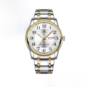 นาฬิกาข้อมือชายแบบยูนิเซ็กซ์ที่ระบายแสงในเวลากลางคืนแบบอัตโนมัติพร้อมสายรัดโลหะผสมแบบยูนิเซ็กซ์ที่ทนทานต่อการเปียกปน